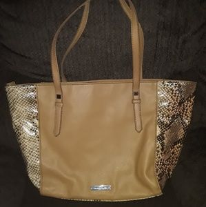 Danielle Nicole Tan and Snake Skin Tote